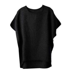 Oversized Cuyana Alpaca Sweater in black